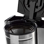 Kaffeemaschine aus Edelstahl für 12 Tassen 24-Stunden-Zeitschaltuhr