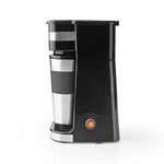 Eine-Tasse-Kaffeemaschine mit doppelwandigem Reisebecher 0,42 l Schwarz