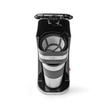 Eine-Tasse-Kaffeemaschine mit doppelwandigem Reisebecher 0,42 l Schwarz