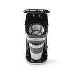Ein-Tassen-Kaffeemaschine mit Doppelwandiger Reisebecher 0,42 l Schwarz