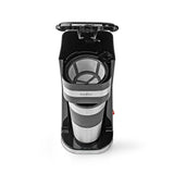 Eine-Tasse-Kaffeemaschine mit doppelwandigem Reisebecher 0,42 l Schwarz