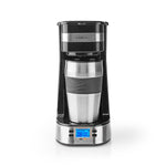Kaffeemaschine für eine Tasse - doppelwandiger Reisebecher 0,42 l Timer