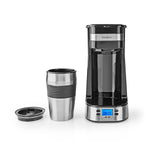 Kaffeemaschine für eine Tasse - doppelwandiger Reisebecher 0,42 l Timer