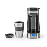 Kaffeemaschine für ein Tasse mit Doppelwandiger Reisebecher 0,42 l Timer