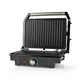 Kompaktgrill 1600 W Anti-Haft-Platten aus Aluminium Silber/Schwarz