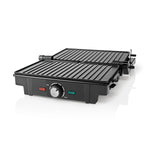 Kompaktgrill 1600 W Anti-Haft-Platten aus Aluminium Silber/Schwarz