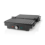 Kompaktgrill 1600 W Anti-Haft-Platten aus Aluminium Silber/Schwarz