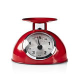 Analoge Retro-Küchenwaage aus Metall in Farbe Rot - Discountmaxx