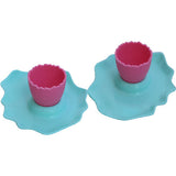 Bunte Eierbecher im Spiegeleidesign 2 Stück - Discountmaxx