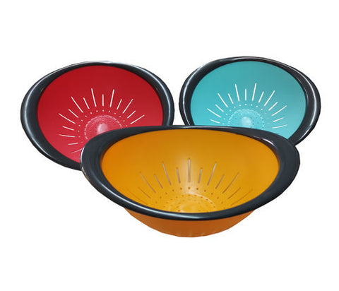 Zweifarbige Salatseiher, Sieb 2500 ml in 3 Farben - Discountmaxx