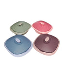 Mikrowellenschüssel Troya mit Deckel 25 x 21,5 x 11 in 4 Farben - Discountmaxx
