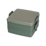 Lunchbox, Vesperdose mit 2 Fächern in 4 Farben 15x15x9 cm - Discountmaxx