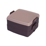 Lunchbox, Vesperdose mit 2 Fächern in 4 Farben 15x15x9 cm - Discountmaxx