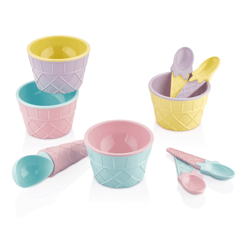 Eisbecher-Set, Dessertschale-Set 9 teilig