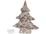 Handgefertigter Deko-Weihnachtsbaum mit 20 warmweißen LEDs, 40 cm