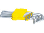 Schlüsselsatz 9-teilig für Torx-Schrauben (Chrom-Vanadium)