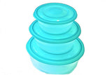 Vorratsdosen 3er-Set rund, lila, grün oder blau